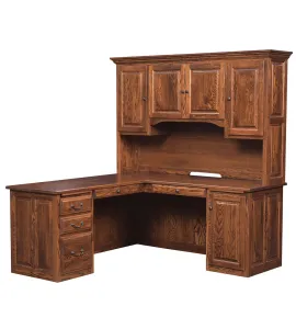 MH Kingston L Corner Desk with Hutch