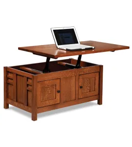 Kascade Enclosed Lift Top Coffee Table with Doors