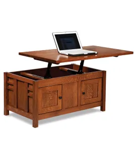 Kascade Enclosed Lift Top Coffee Table with Doors