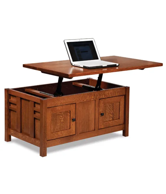 Kascade Enclosed Lift Top Coffee Table with Doors