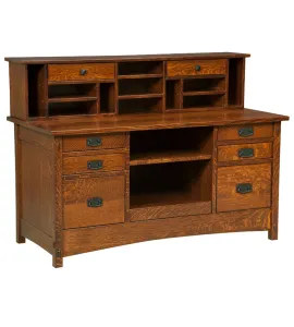 Signature Mission Credenza with Organizer Hutch