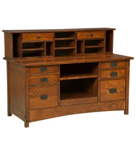 Signature Mission Credenza with Organizer Hutch