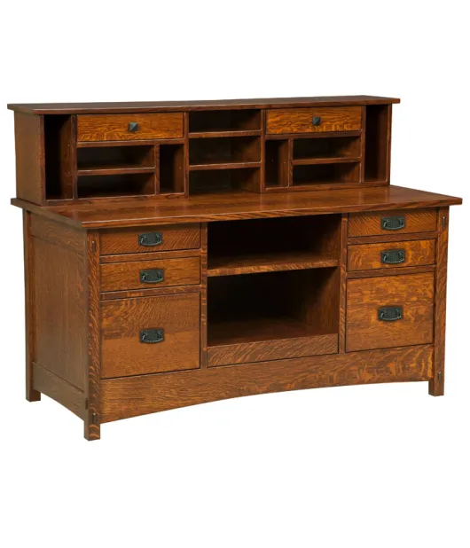 Signature Mission Credenza with Organizer Hutch