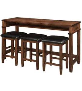 Integra Counter Height Sofa Table with Bar Stools