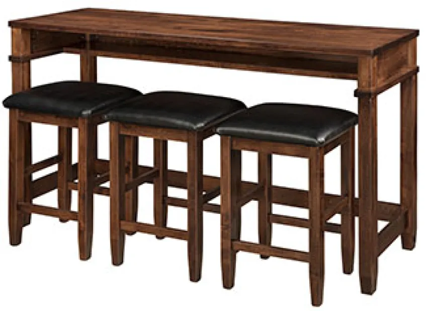 Integra Counter Height Sofa Table with Bar Stools