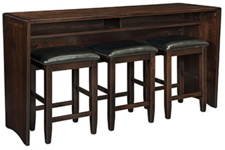Nova Counter Height Sofa Table with Bar Stools