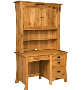Arts &amp; Crafts Pedestal Desk with Hutch