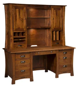 Arts &amp; Crafts Wall Desk with Hutch