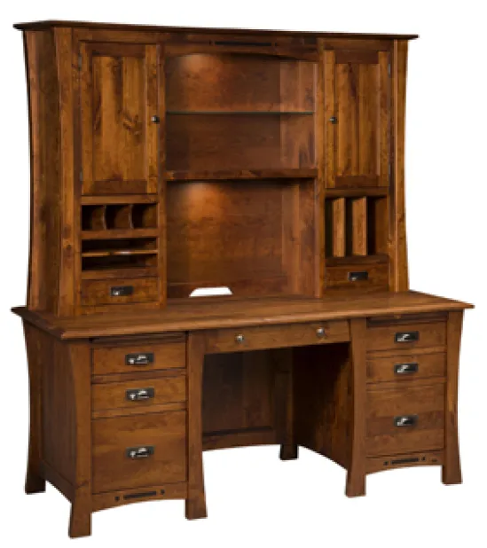 Arts & Crafts Wall Desk with Hutch