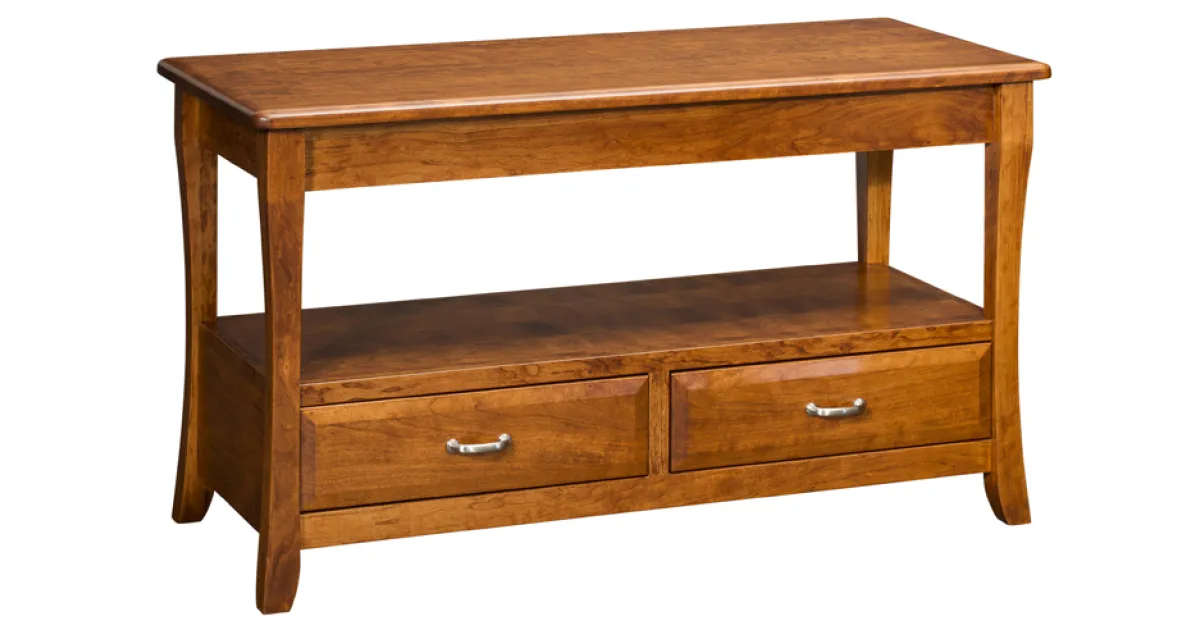 Open TV Stand Handmade Wooden TV