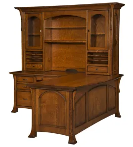 Breckenridge L Shaped Desk with Hutch