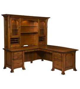 Breckenridge L Shaped Desk with Hutch