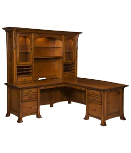 Breckenridge L Shaped Desk with Hutch