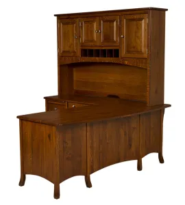 Carlisle L Shaped Desk with Hutch