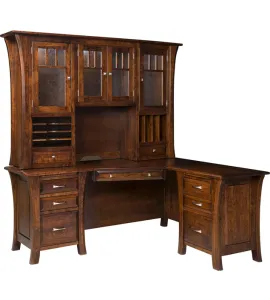 Ensinada L Shaped Desk with Hutch