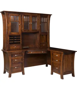 Ensinada L Shaped Desk with Hutch