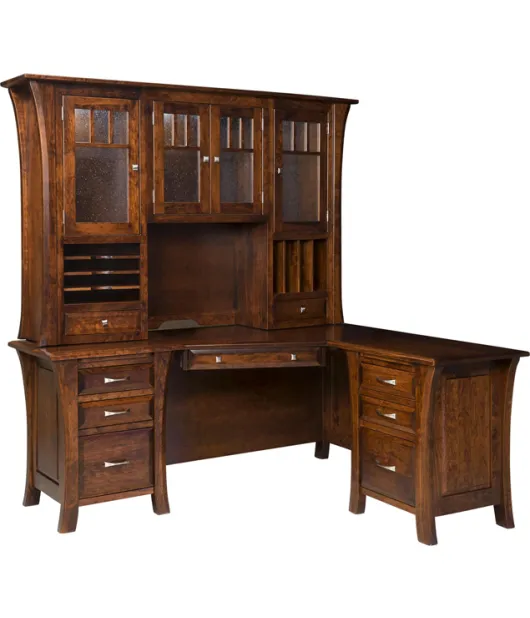 Ensinada L Shaped Desk with Hutch