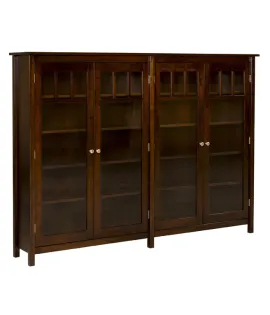Mission Double Bookcase with Doors