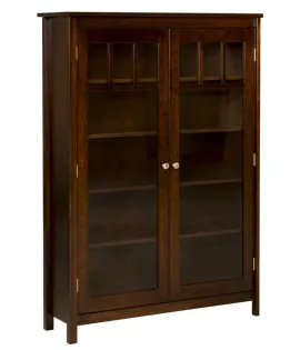 Mission Single Bookcase with Doors