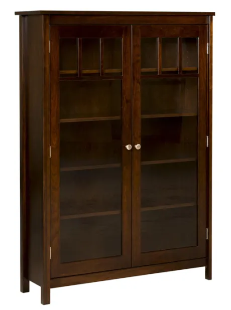 Mission Single Bookcase with Doors