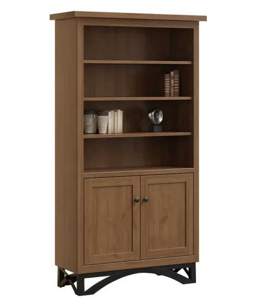 Weston Bookcase with Bottom Doors