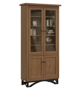 Weston Bookcase with Top &amp; Bottom Doors