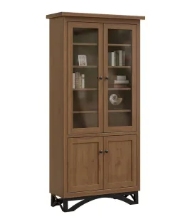 Weston Bookcase with Top &amp; Bottom Doors