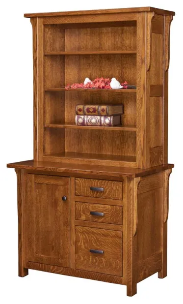 Boston 3 Drawer 1 Door Credenza with Hutch