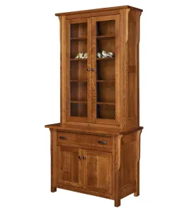 Boston 1 Drawer 2 Door Credenza with Hutch