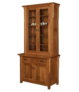 Boston 1 Drawer 2 Door Credenza with Hutch