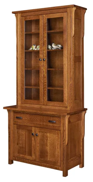 Boston 1 Drawer 2 Door Credenza with Hutch