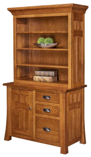 Bridgefort 3 Drawer 1 Door Credenza with Hutch