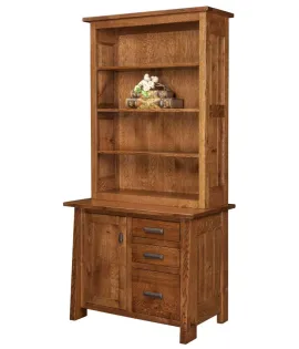 Freemont Mission 3 Drawer 1 Door Credenza with Hutch