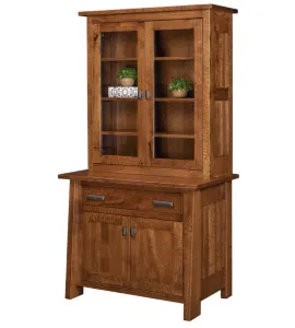 Freemont Mission 1 Drawer 2 Door Credenza with Hutch