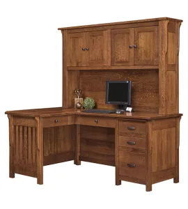 Boston Corner Desk with Hutch A