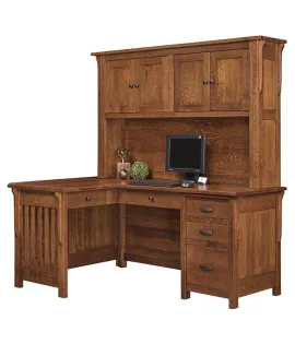 Boston Corner Desk with Hutch A
