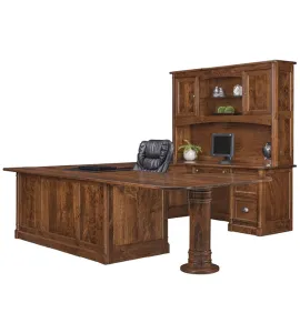 Covington U Shape Desk with Hutch