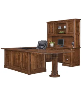 Covington U Shape Desk with Hutch
