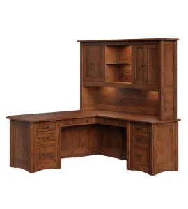 Aspen Corner Desk with Hutch