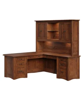 Aspen Corner Desk with Hutch
