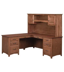 Linwood L Corner Desk with Hutch