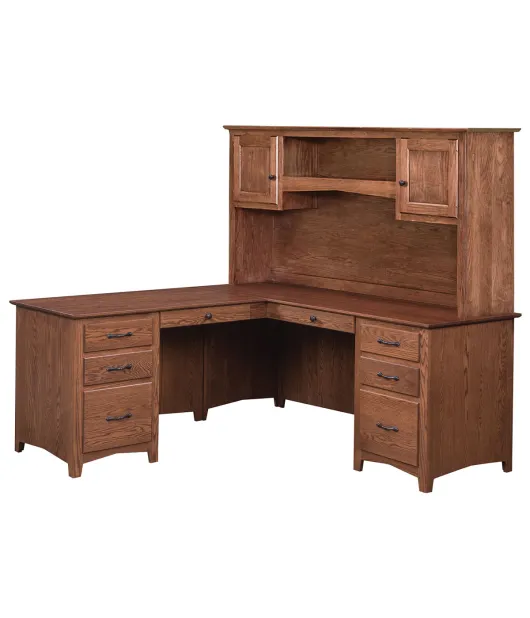 Linwood L Corner Desk with Hutch