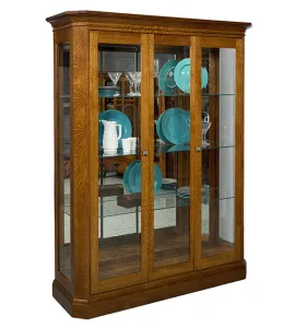 Latonia 3 Door Curio Cabinet with Sliding Doors