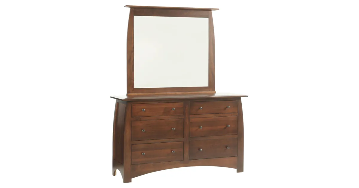 New Classic Versaille 6 Drawer Dresser in Bordeaux