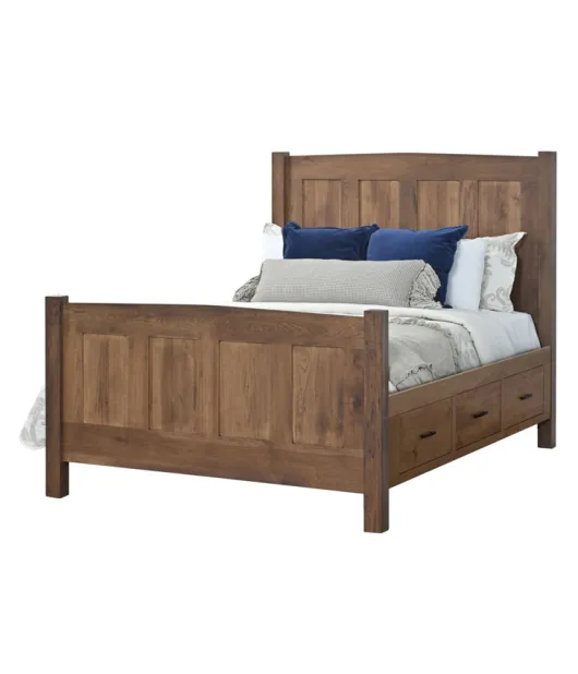 Elizabeth Lockwood Panel Bed with Underbed Storage Raised 6"