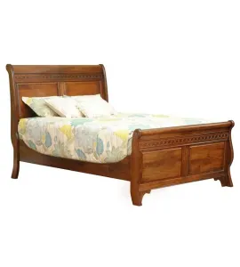 Eminence Sleigh Bed with Tall Footboard