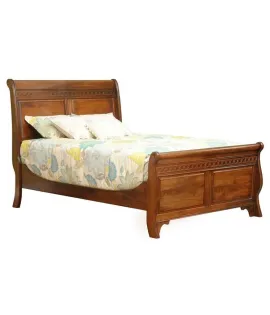Eminence Sleigh Bed with Tall Footboard