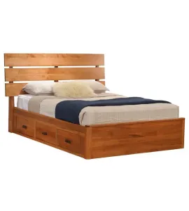 Galaxy Slat Bed with Drawer Units To The Floor