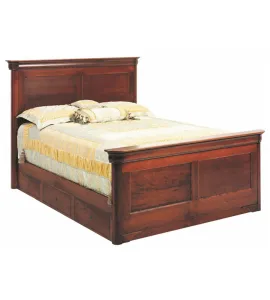 Louis Phillipe Panel Bed with Underbed Storage To The Floor