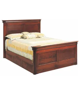 Louis Phillipe Panel Bed with Underbed Storage To The Floor